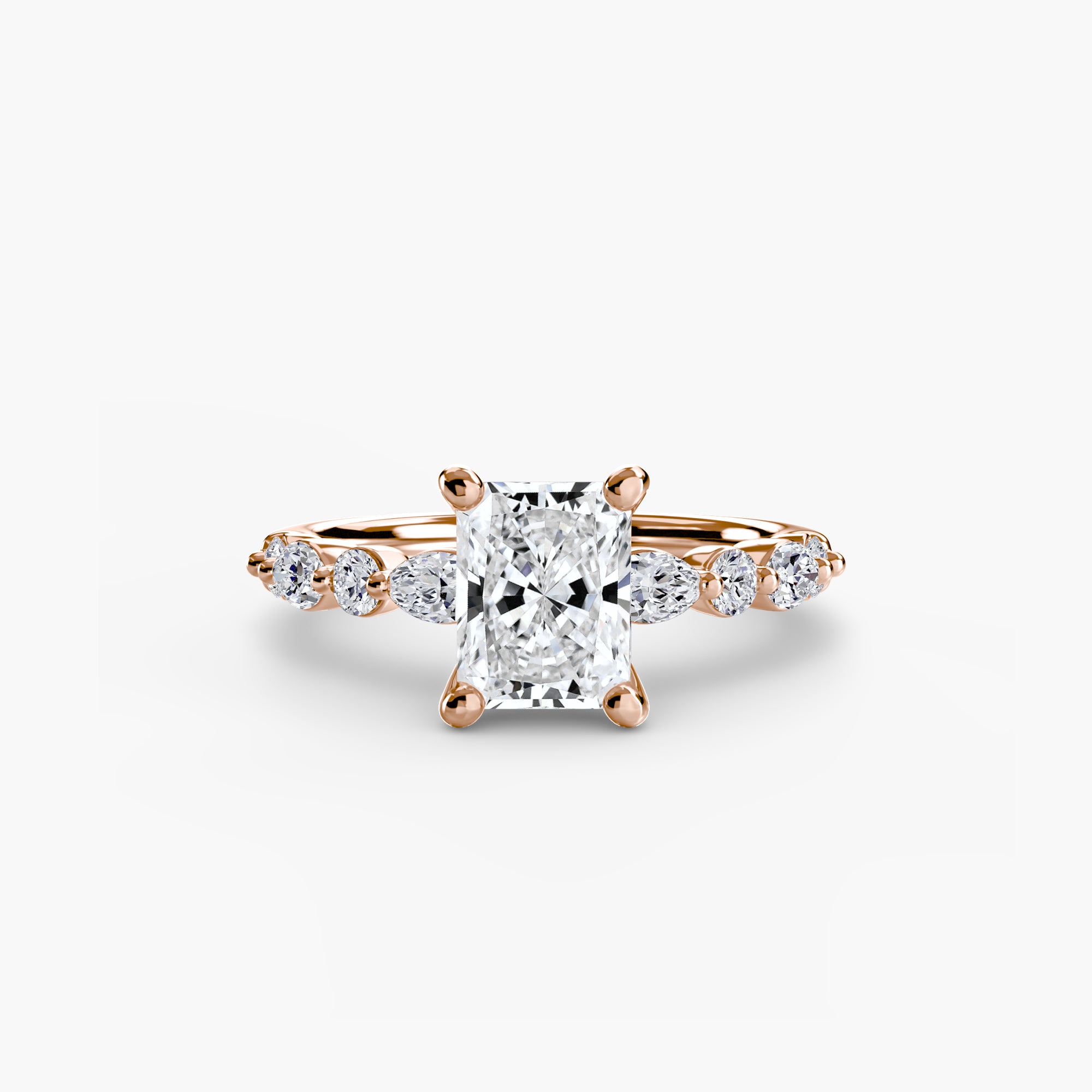 Anello solitario con pavé eternity — montatura, 2,5 mm