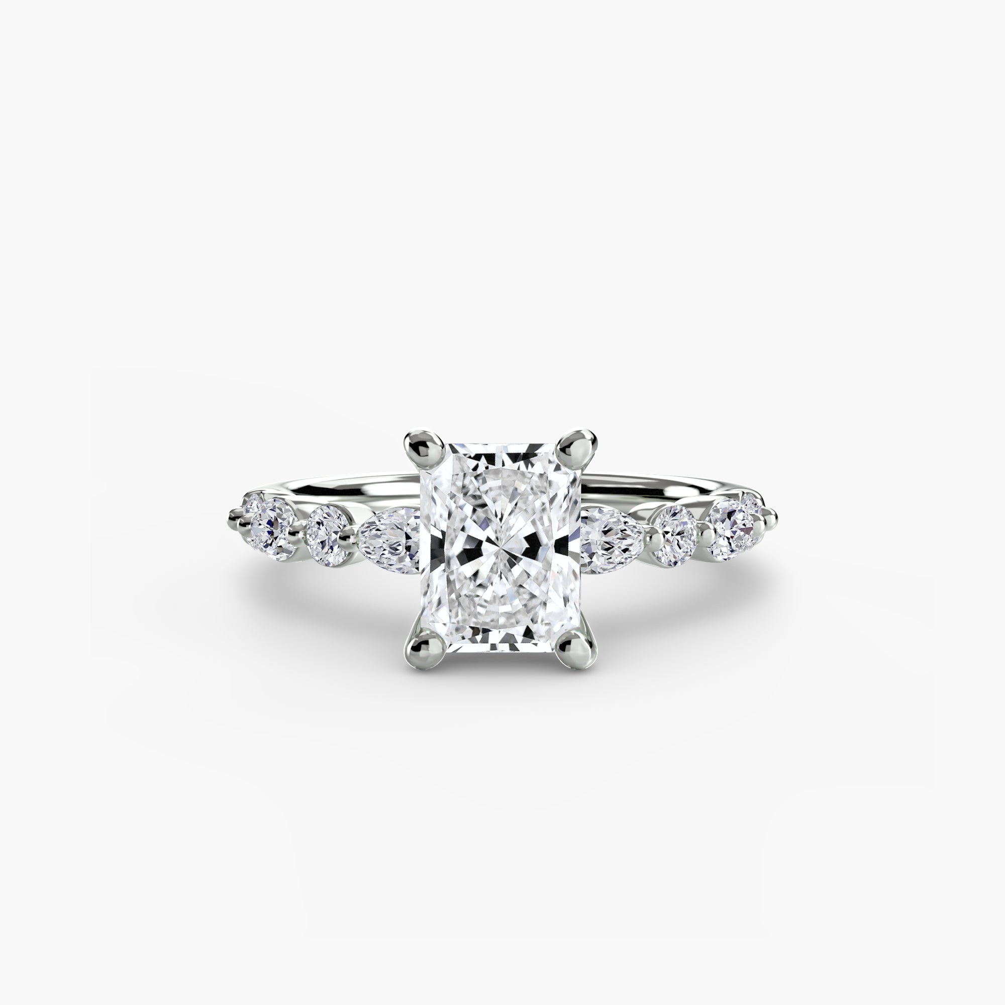Anello solitario con pavé eternity — montatura, 2,5 mm