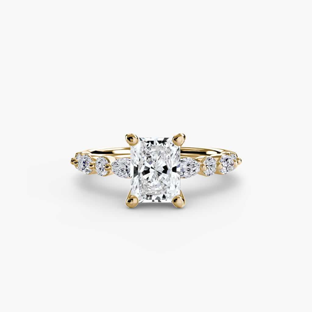 Anello solitario con pavé eternity — montatura, 2,5 mm