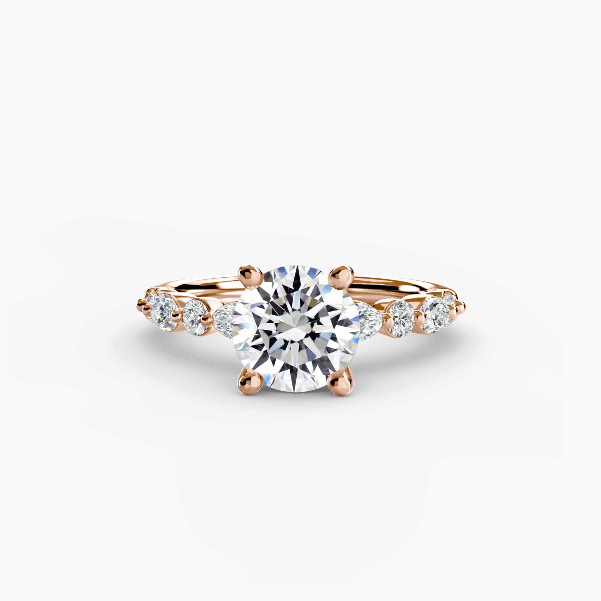 Anello solitario con pavé eternity — montatura, 2,5 mm