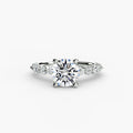 Anello solitario con pavé eternity — montatura, 2,5 mm