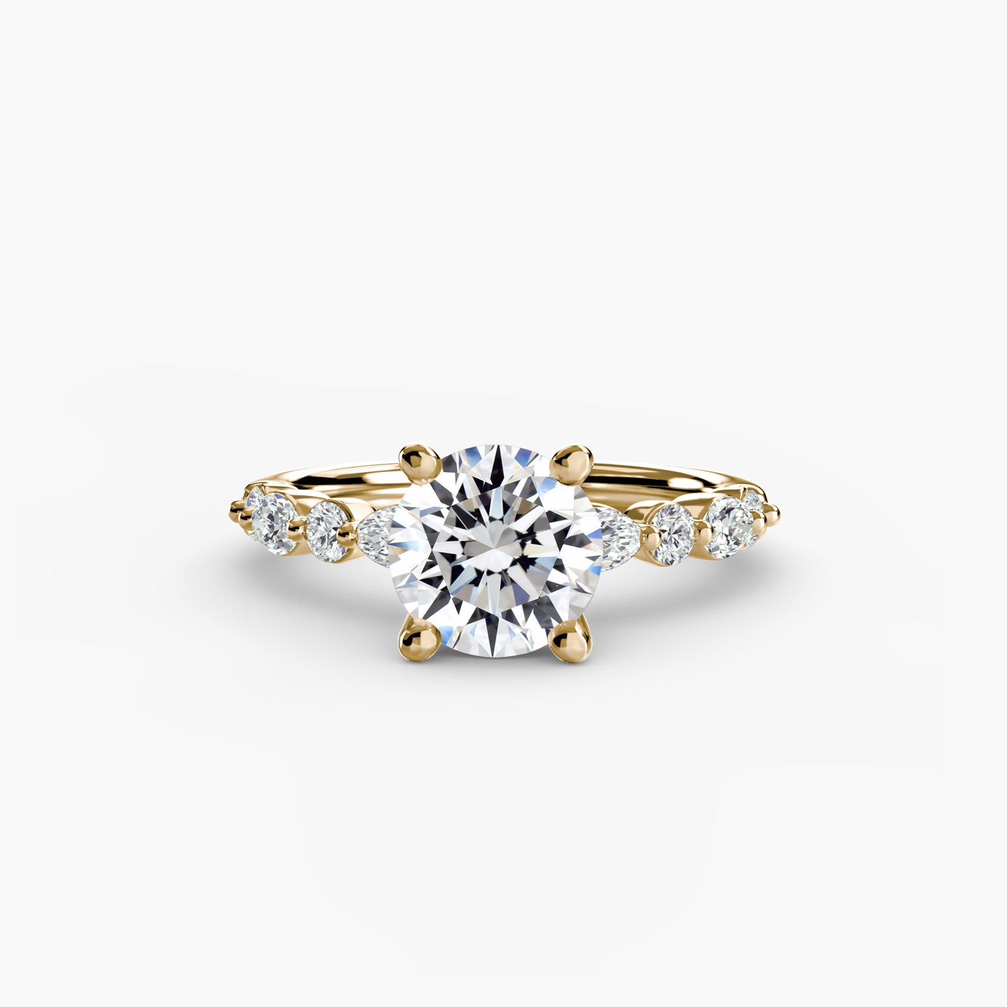 Anello solitario con pavé eternity — montatura, 2,5 mm