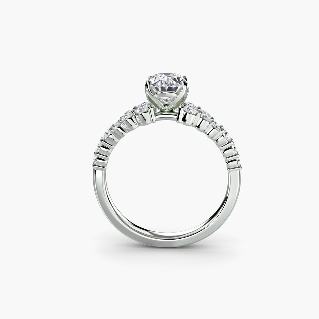 Anello cluster Celeste — montatura, gambo 2,3 mm