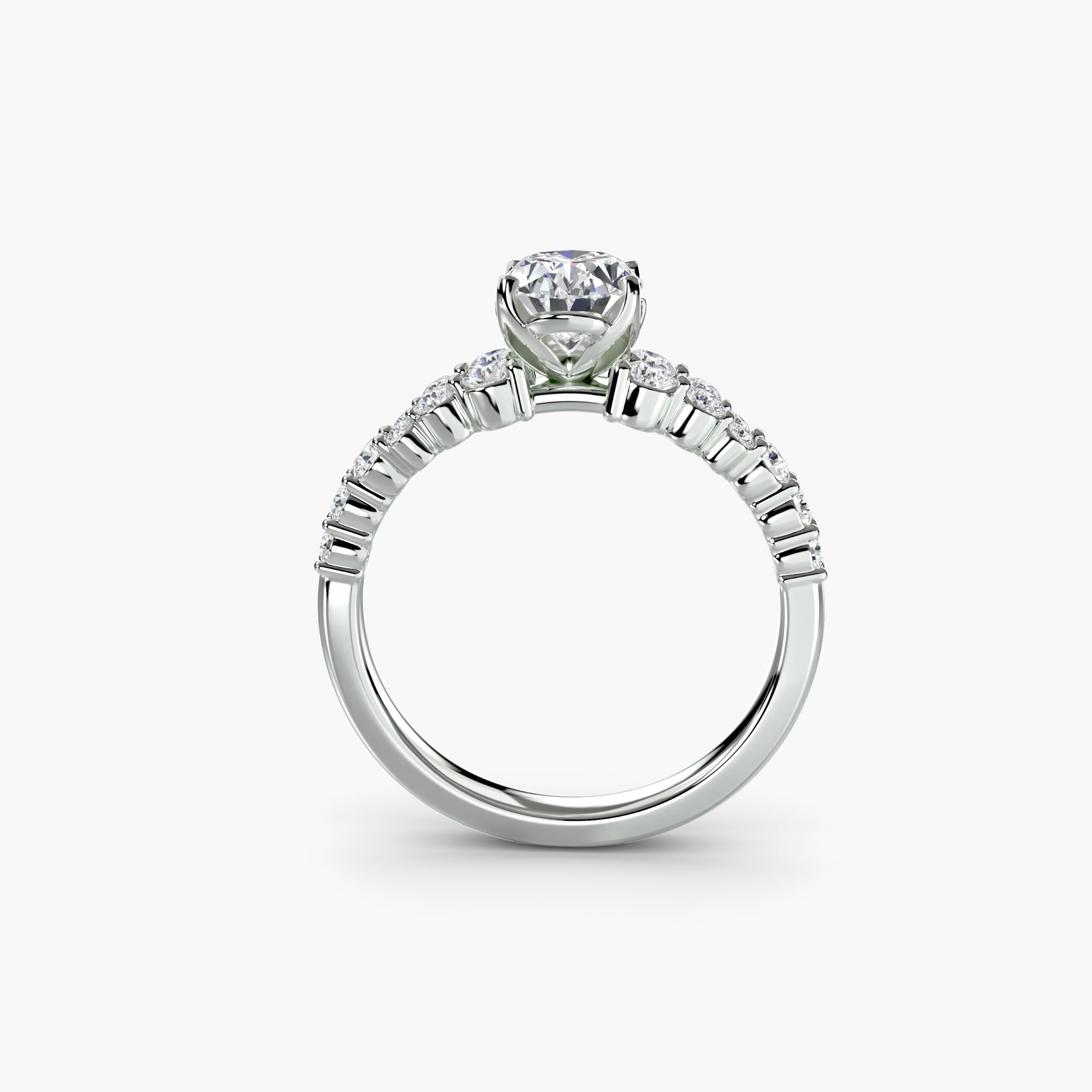 Anello cluster Celeste — montatura, gambo 2,3 mm
