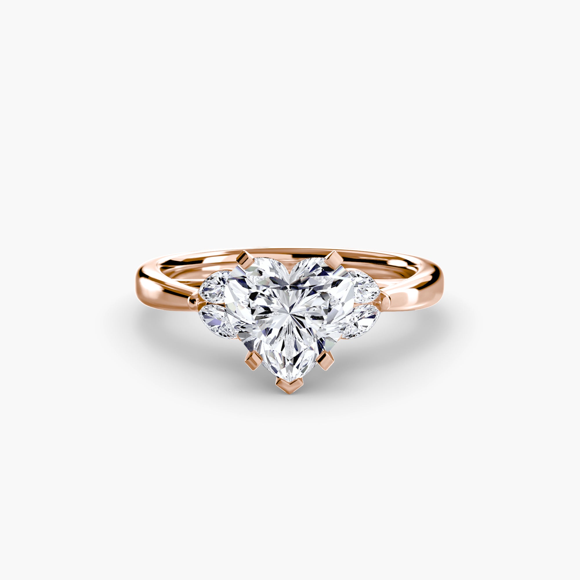 Anello cluster Celeste con pietre laterali — montatura