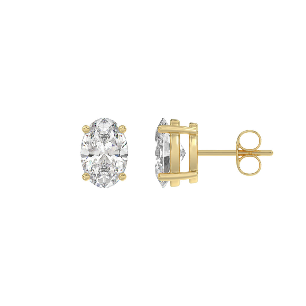 14K Yellow Gold, flat view