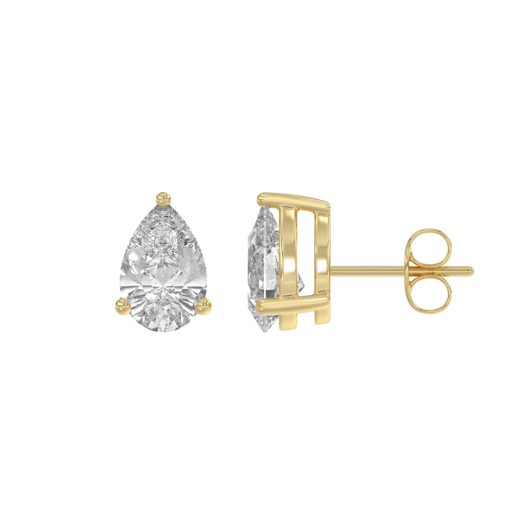 14K Yellow Gold, flat view