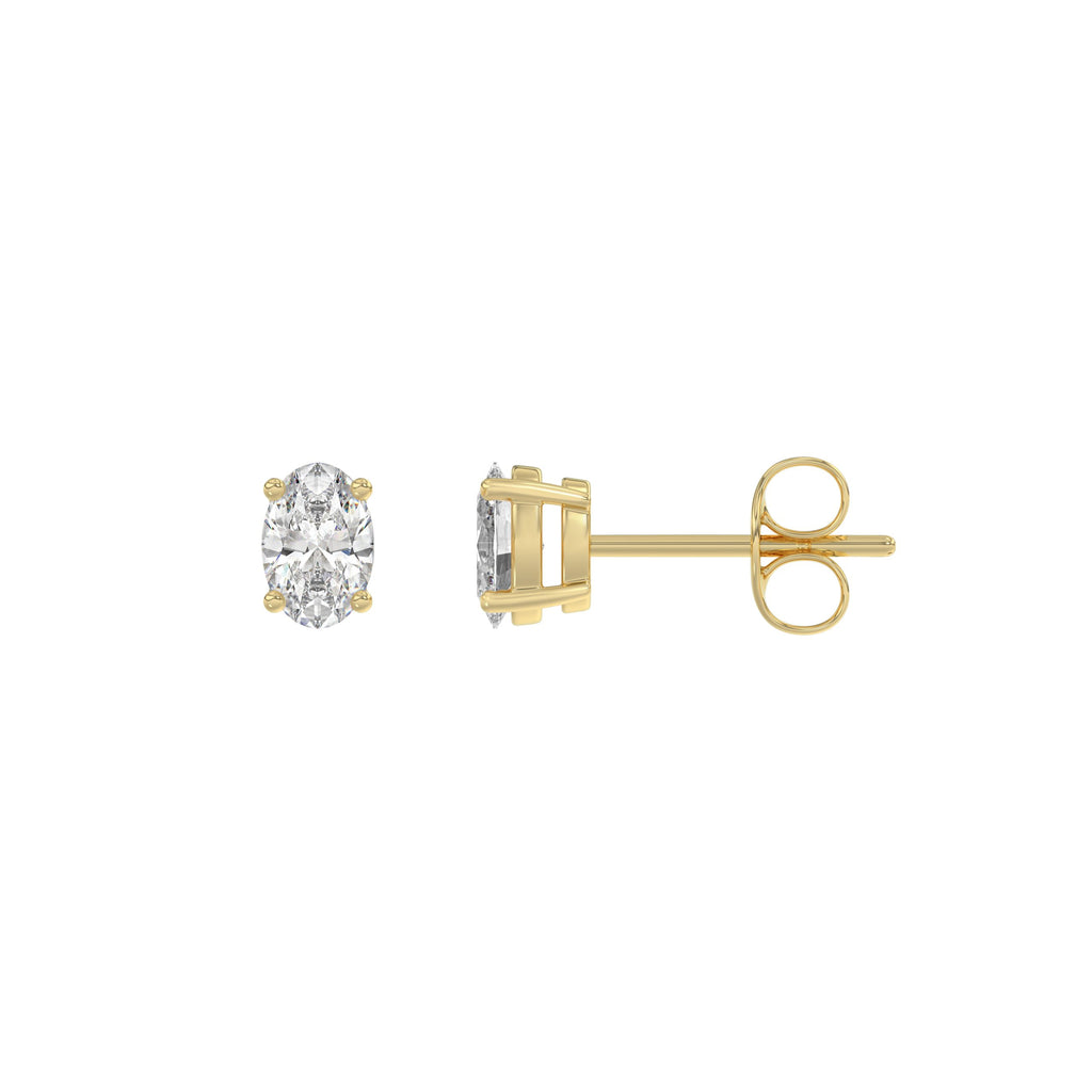 14K Yellow Gold, flat view